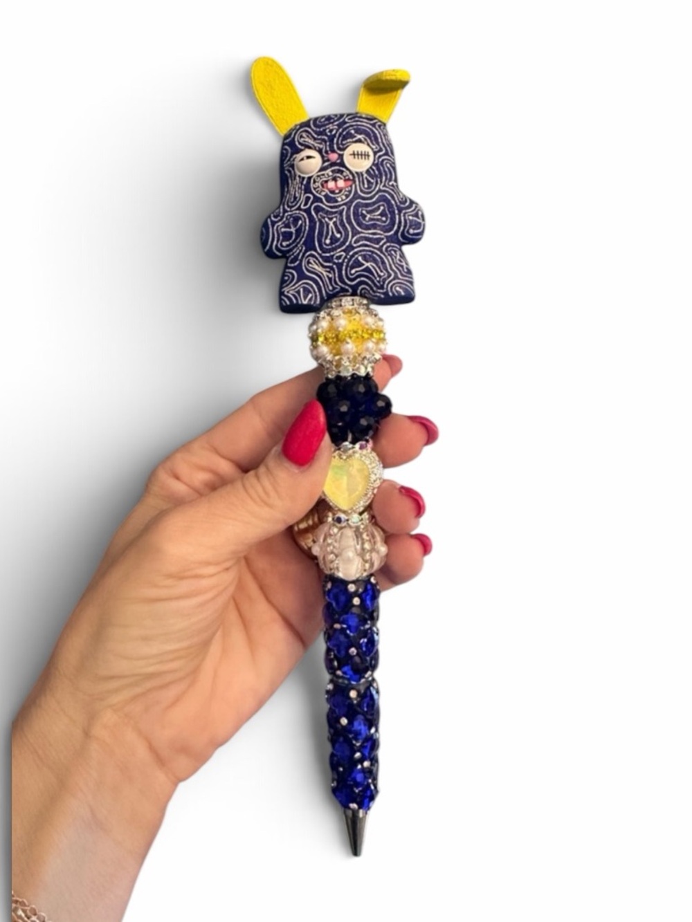 Funky and Fun Hand Crafted Pen with an Authentic Fuggler as the Focal